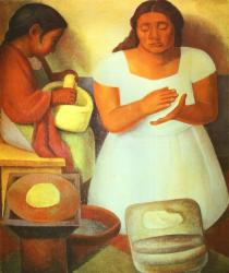 Женщины, делающие тортиллы