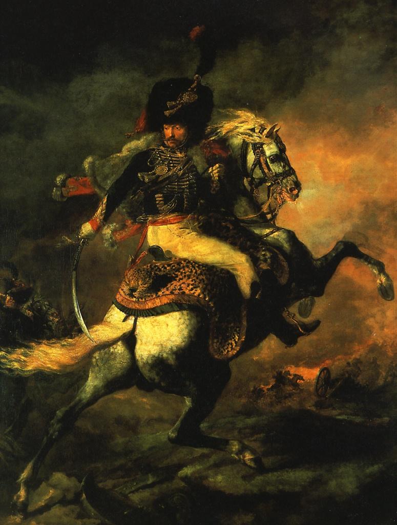 Офицер конных егерей императорской гвардии, идущий в атаку, 1812